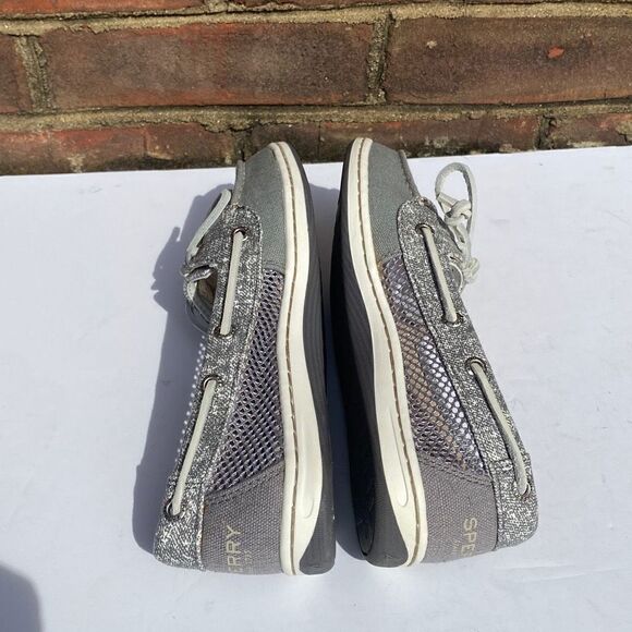 Sperry Sand Grey Canvas Firefish Core Top-Sider Boat Slip On Shoe Size 5 NEW - Picture 6 of 10
